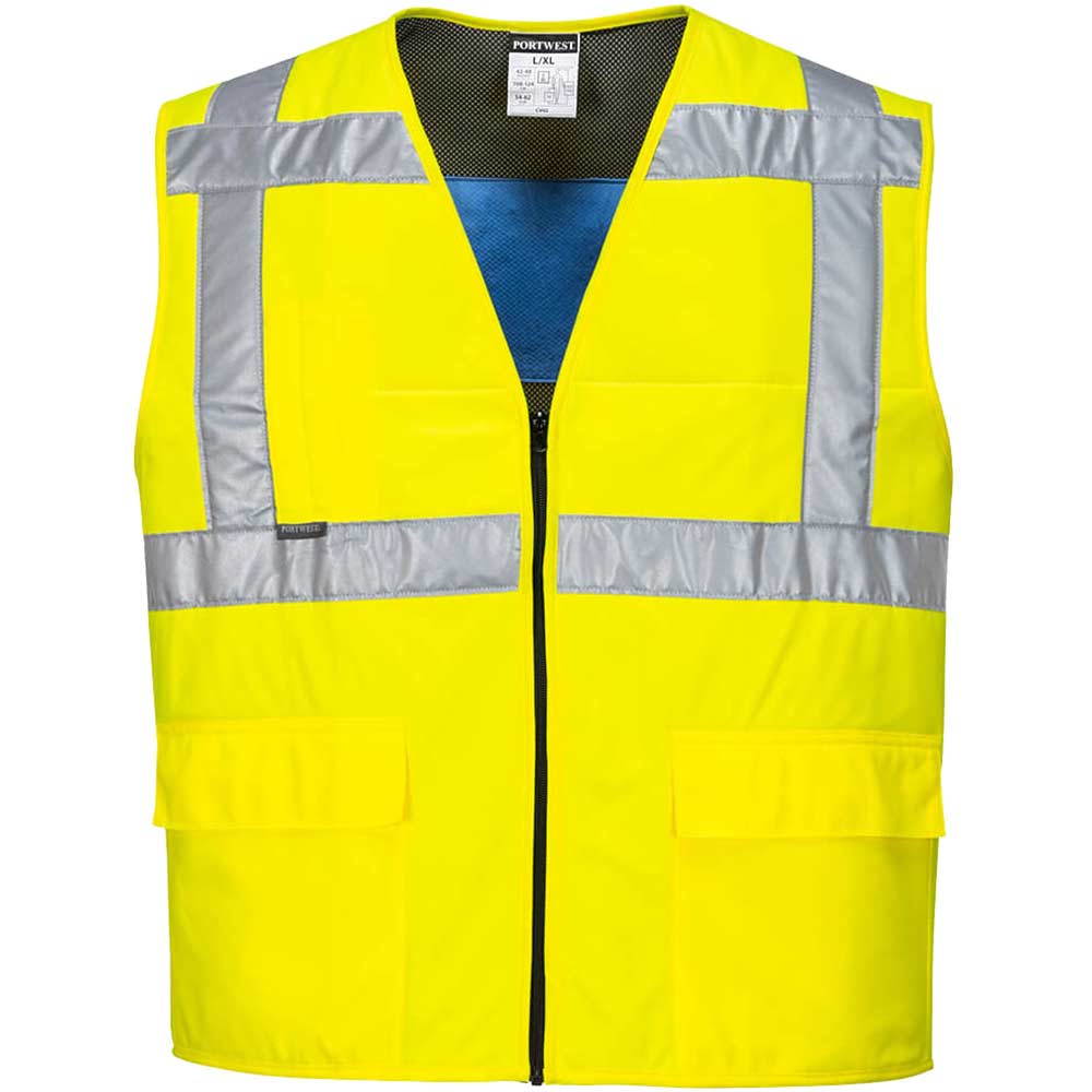 Photo of Portwest Cooling Class 2 Hi Vis Waistcoat Yellow S / M