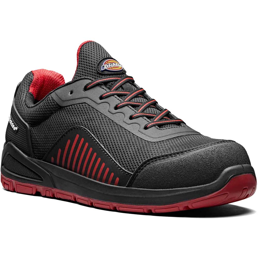 black and red chunky trainers