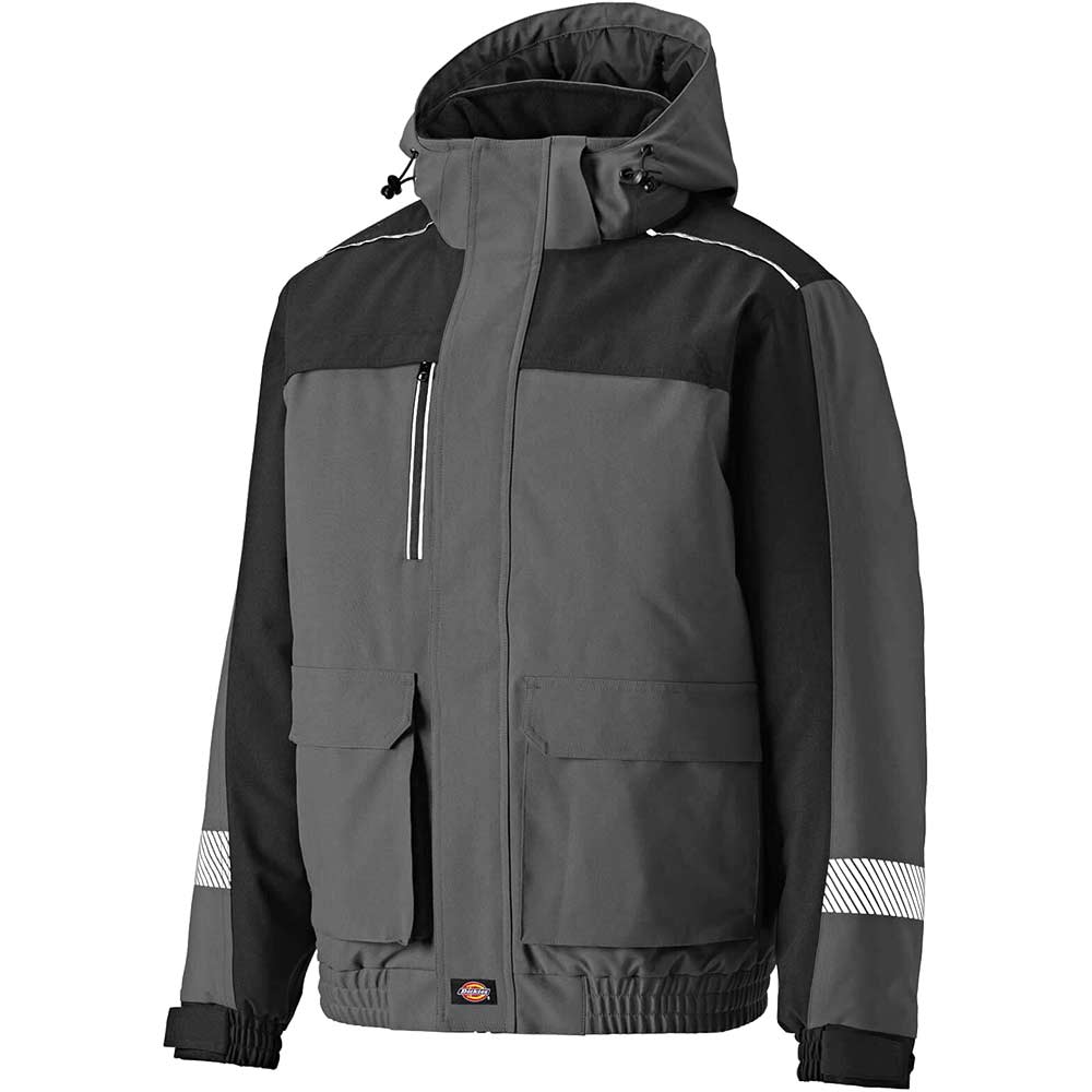 Dickies Mens Winter Jacket Grey/ Black 4XL