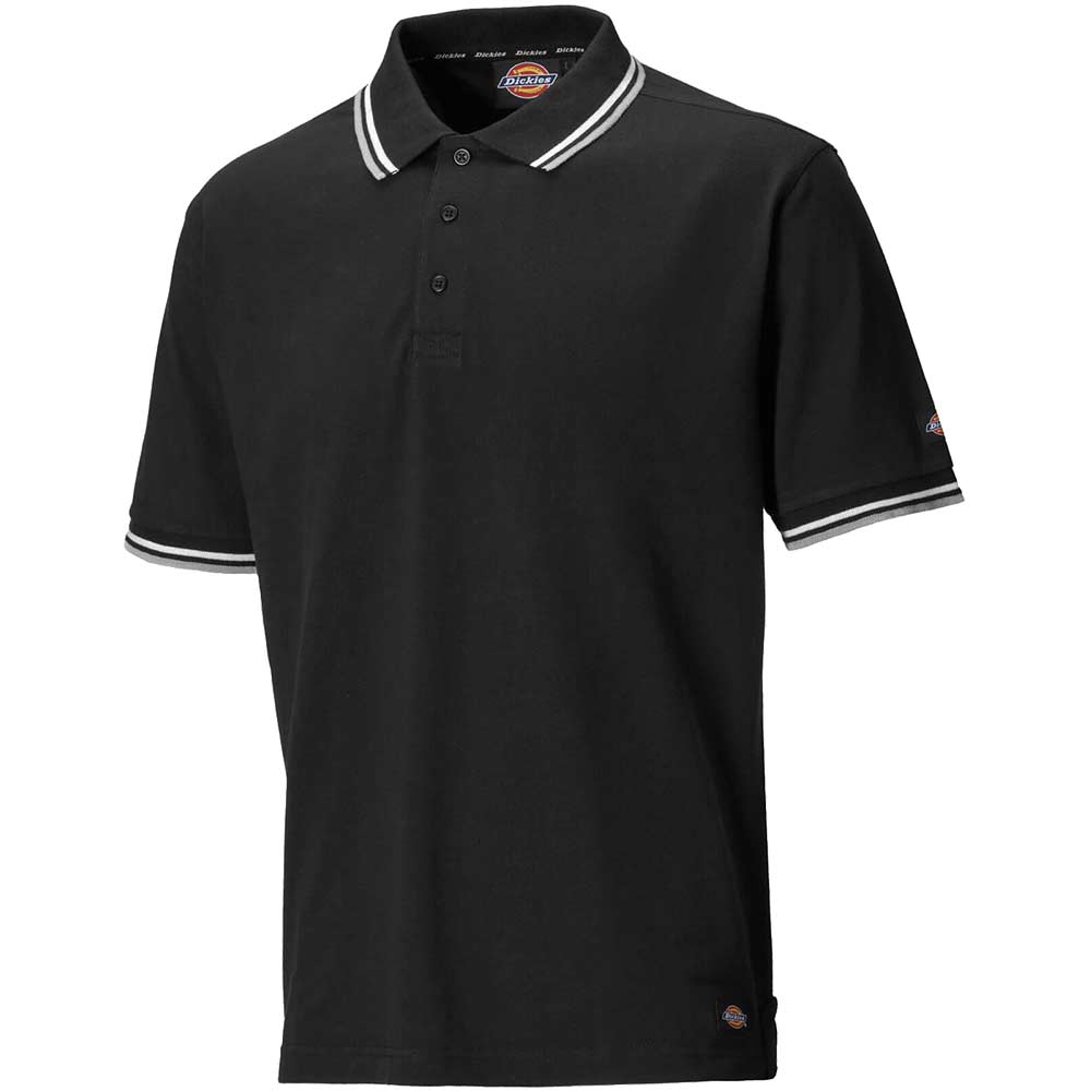 Image of Dickies Mens Riverton Polo T Shirt Black M