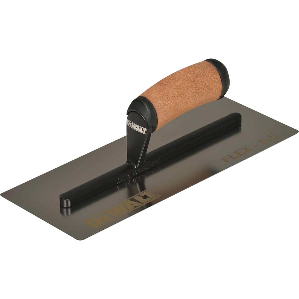 Photo of Dewalt Drywall Flex Stainless Steel Flat Trowel Leather Handle 12