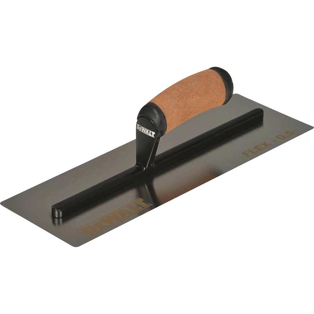 Photo of Dewalt Drywall Flex Stainless Steel Flat Trowel Leather Handle 14