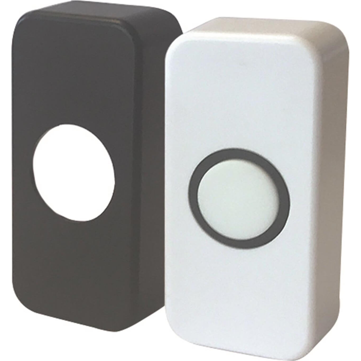 Deta Vimark Door Bell Push and Black or White Covers for Wired Chimes