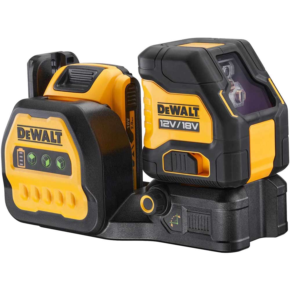 Image of DeWalt DCE088 18v Cordless Self Levelling Cross Line Green Beam Laser 1 x 2ah Li-ion Charger Case