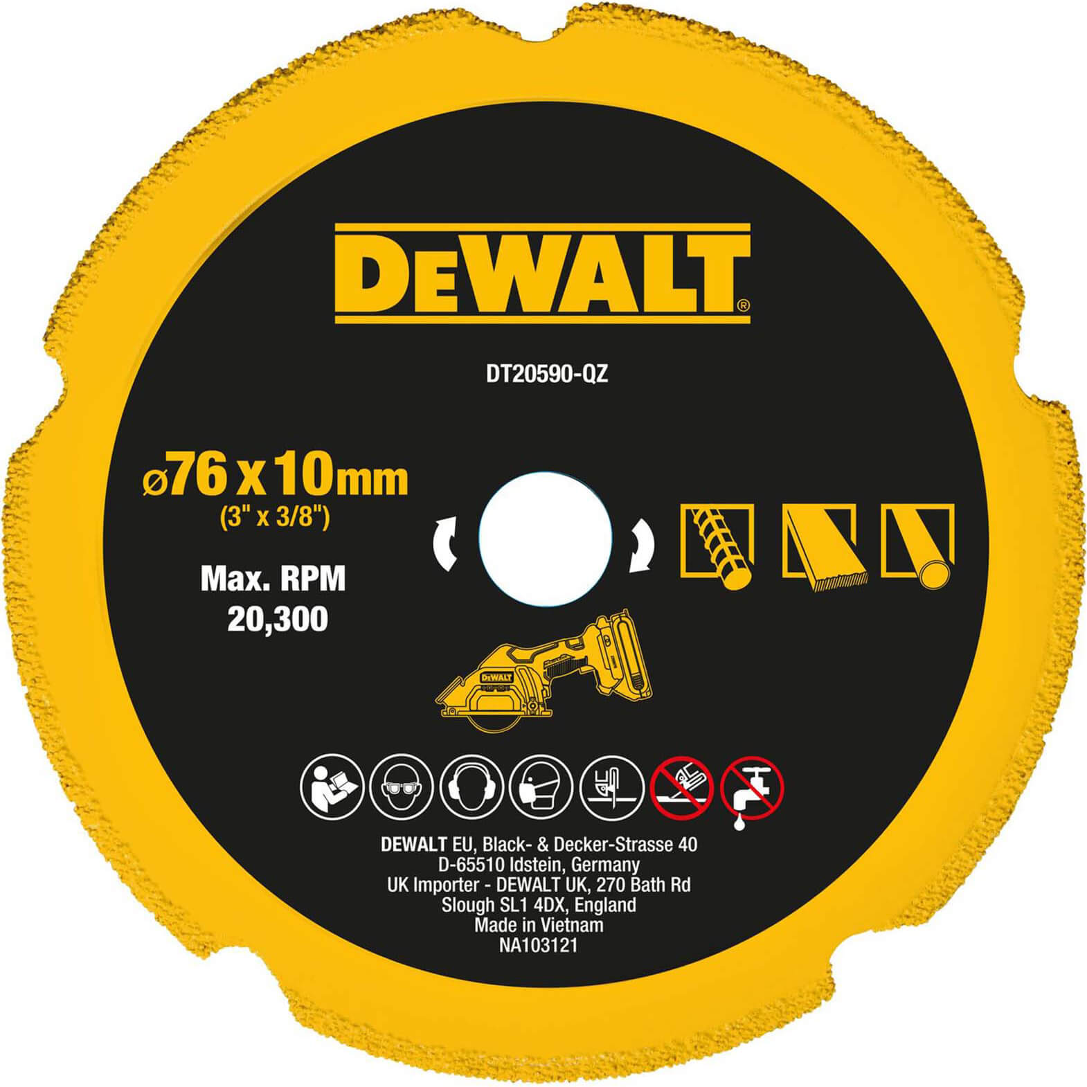 DeWalt Diamond Multi Material Disc for DCS438 76mm
