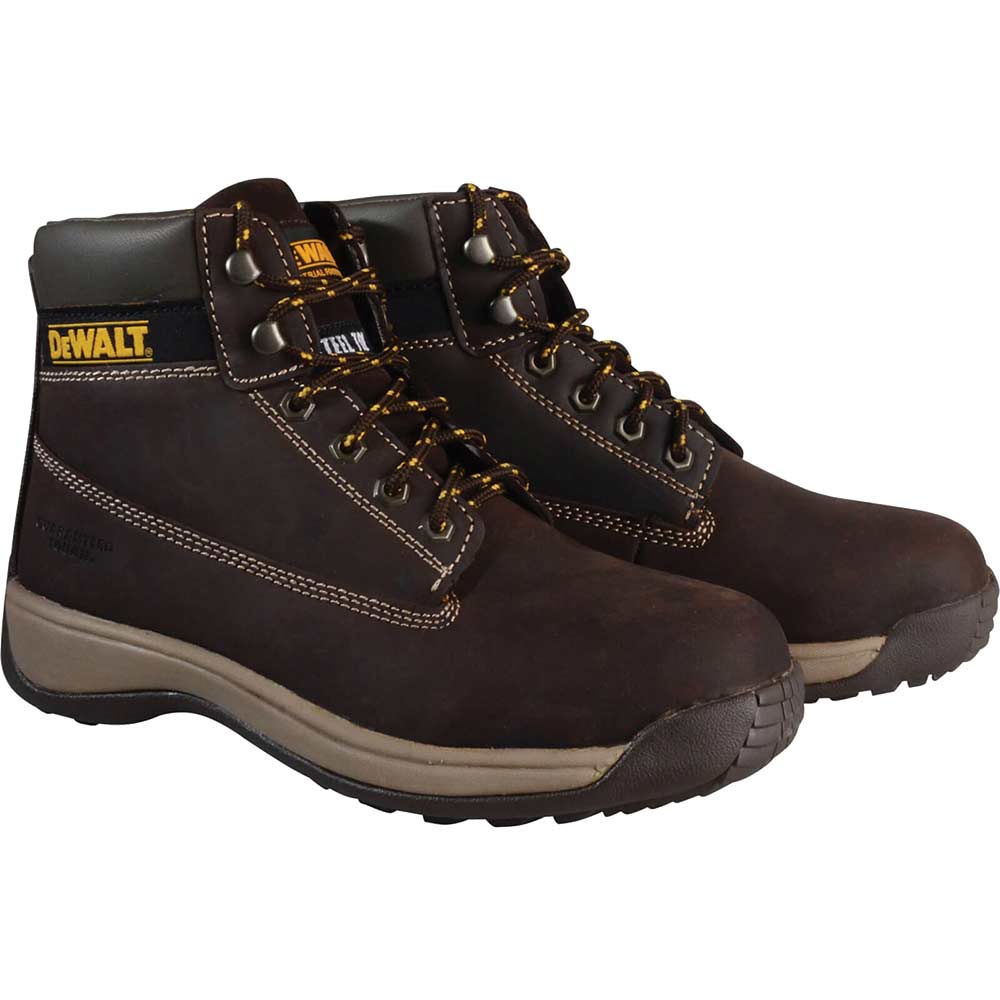 Photo of Dewalt Apprentice Nubuck Safety Hiker Boots Brown Size 9