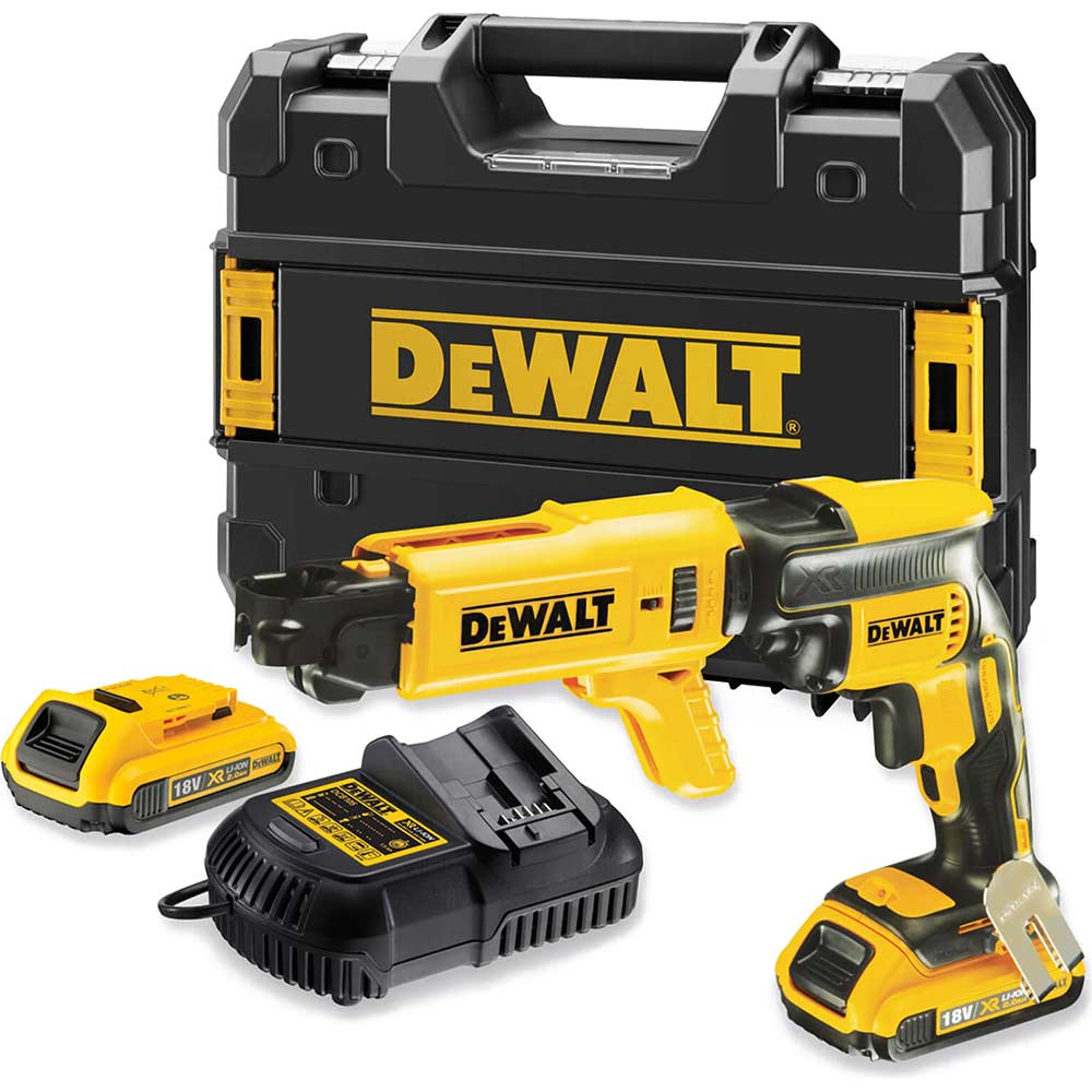 DeWalt DCF620 18v XR Cordless Brushless Drywall Screwdriver 2 x 2ah Li-ion Charger Case