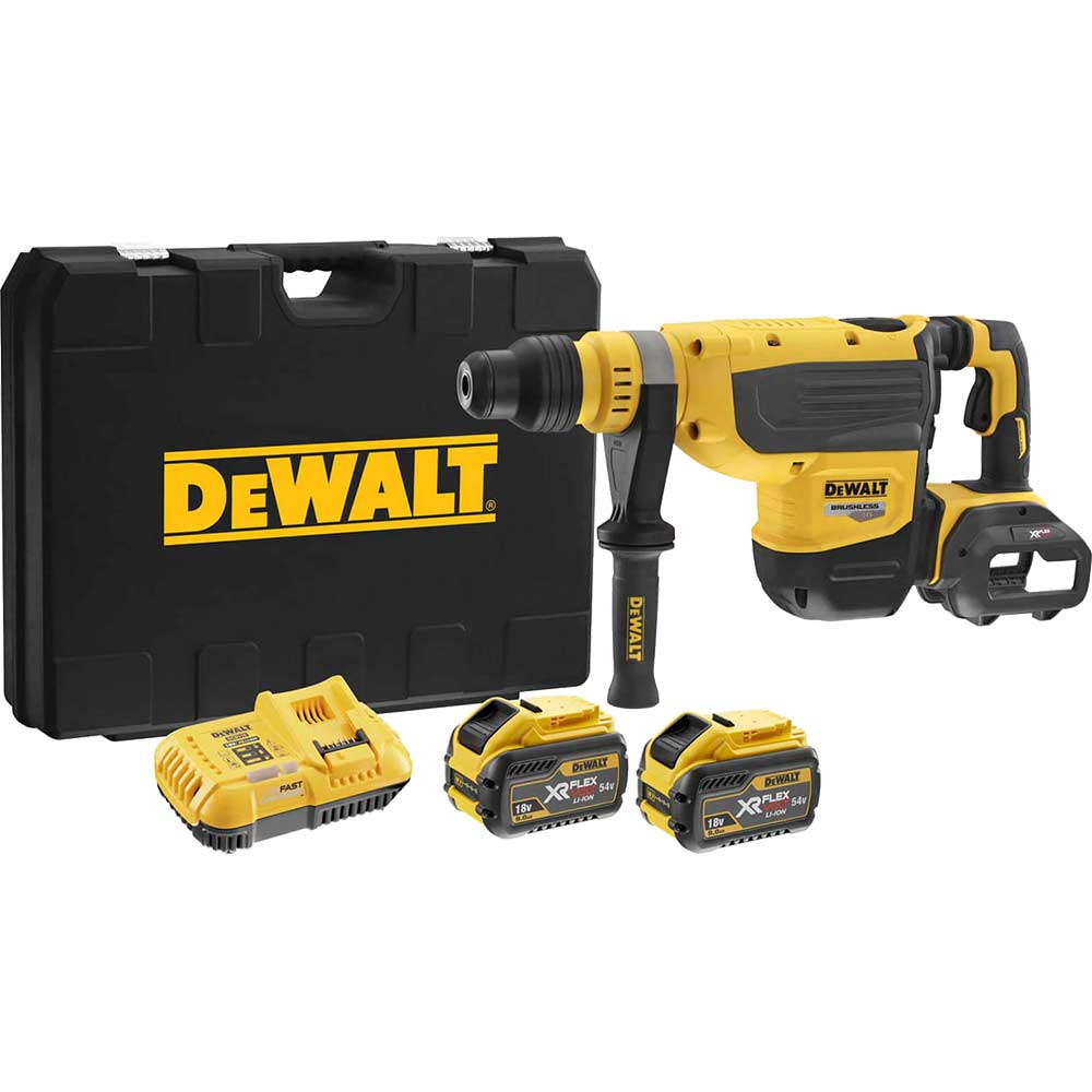 Photo of Dewalt Dch733 54v Xr Cordless Brushless Flexvolt Sds Max Rotary Hammer 2 X 9ah Li-ion Charger Case