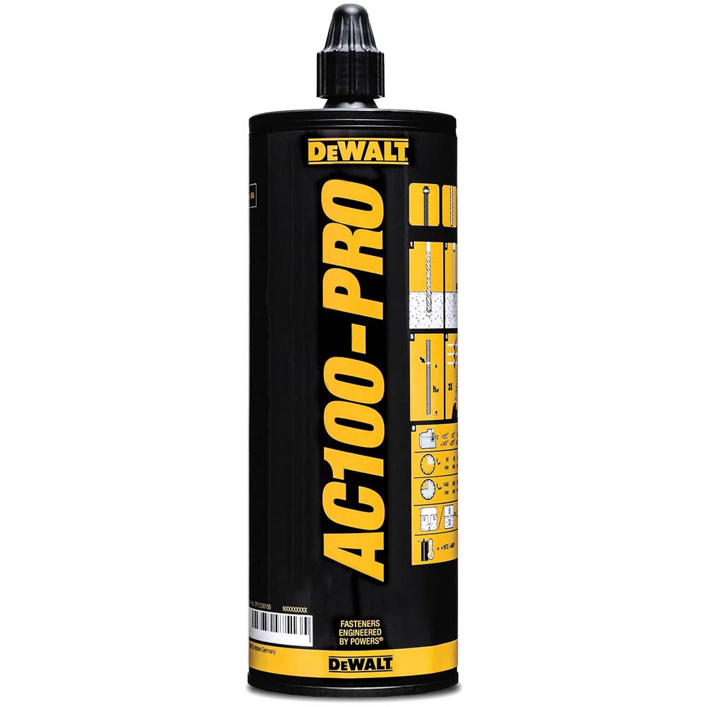 Image of DeWalt AC100-PRO Syrene Free Chemical Anchor Cartridge 410ml