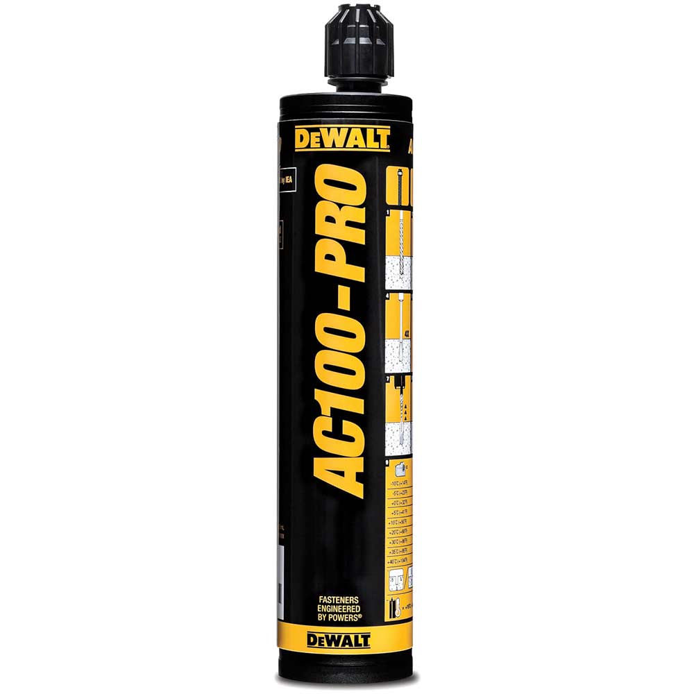 Image of DeWalt AC100-PRO Syrene Free Chemical Anchor Cartridge 300ml