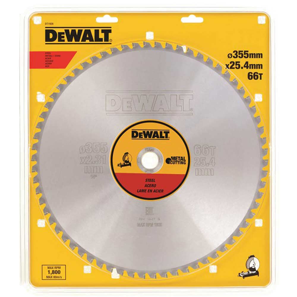 Photo of Dewalt Metal Steel Cutting Saw Blade 355mm 66t 25.4mm