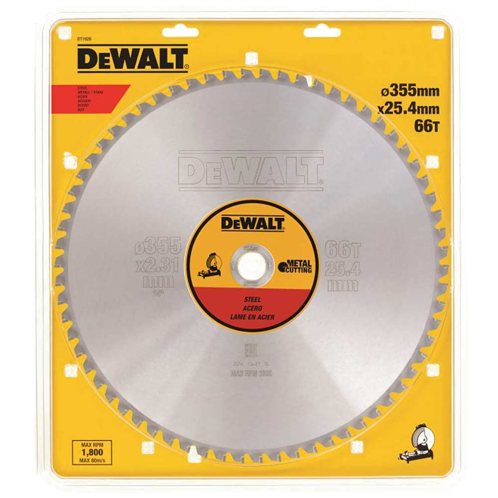 Photo of Dewalt Metal Steel Cutting Saw Blade 355mm 90t 25.4mm