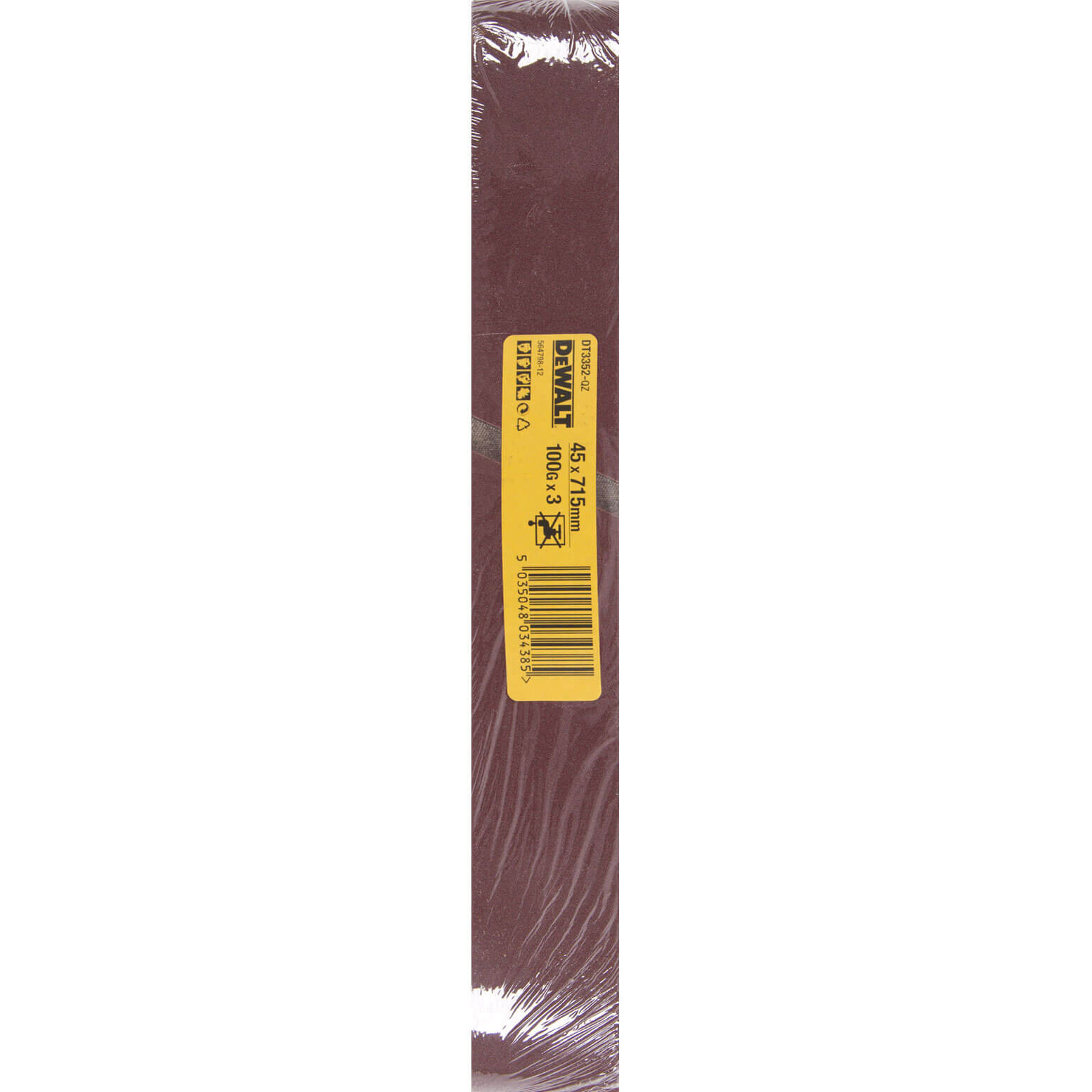 Photo of Dewalt 45 X 715mm Multi Purpose Sanding Belts 45mm X 715mm 100g Pack Of 3