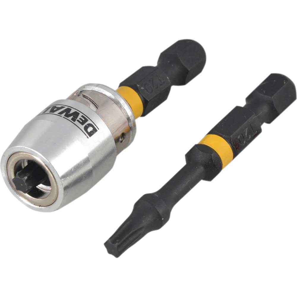 Photo of Dewalt Impact Torsion Bit And Magnetic Screwlock Sleeve T20 50mm Pack Of 2