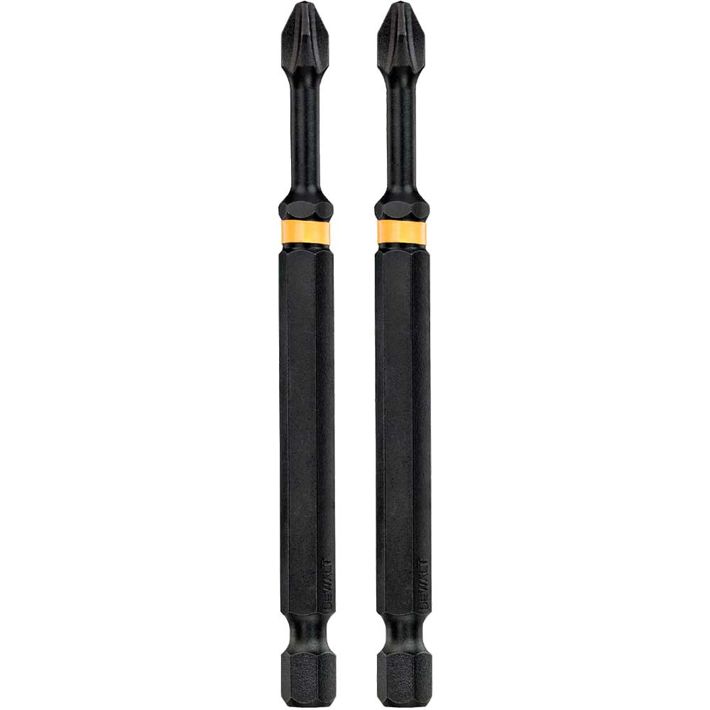 Photo of Dewalt Extreme Impact Torsion Phillips Screwdriver Bit Ph2 85mm Pack Of 2
