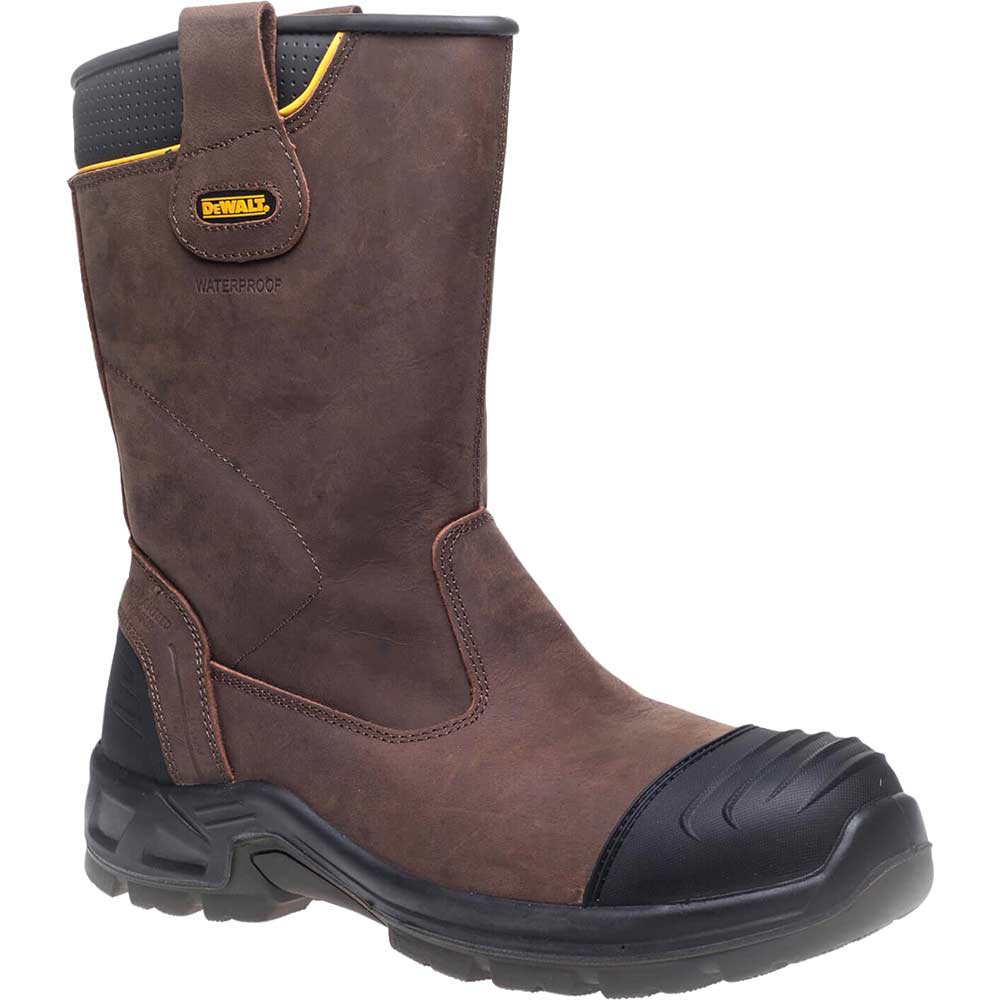 Photo of Dewalt Millington Waterproof Safety Rigger Boots Brown Size 6