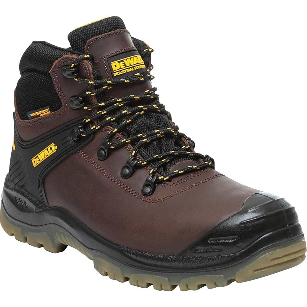 Photo of Dewalt Newark Waterproof Safety Hiker Boots Brown Size 6