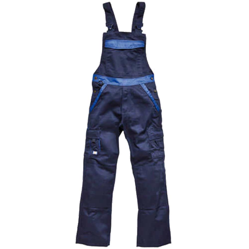 Image of Dickies Mens Industry 300 Two Tone Work Bib and Brace Navy / Royal 30" 30"