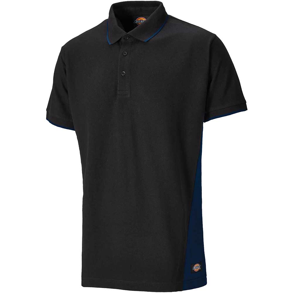 Image of Dickies Mens Polo T Shirt Navy / Black M