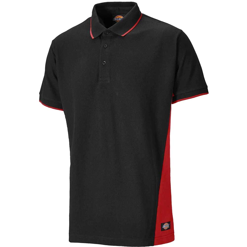 Image of Dickies Mens Polo T Shirt Red / Black XL