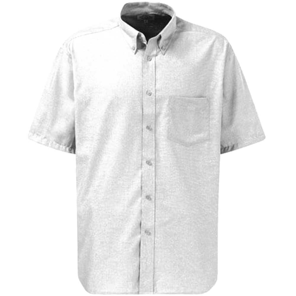 Image of Dickies Mens Oxford Weave Short Sleeve Shirt White Size 15.5