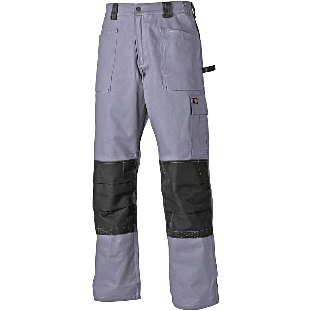 Image of Dickies Mens Grafter Duo Tone 290 Trousers Grey / Black 46" 33"