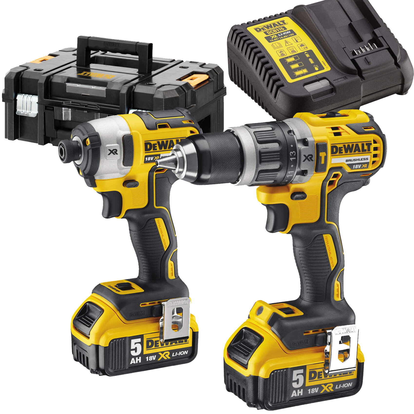 DeWalt DCK266P2T 18v XR Cordless Combi Drill and Impact Driver TSTAK .