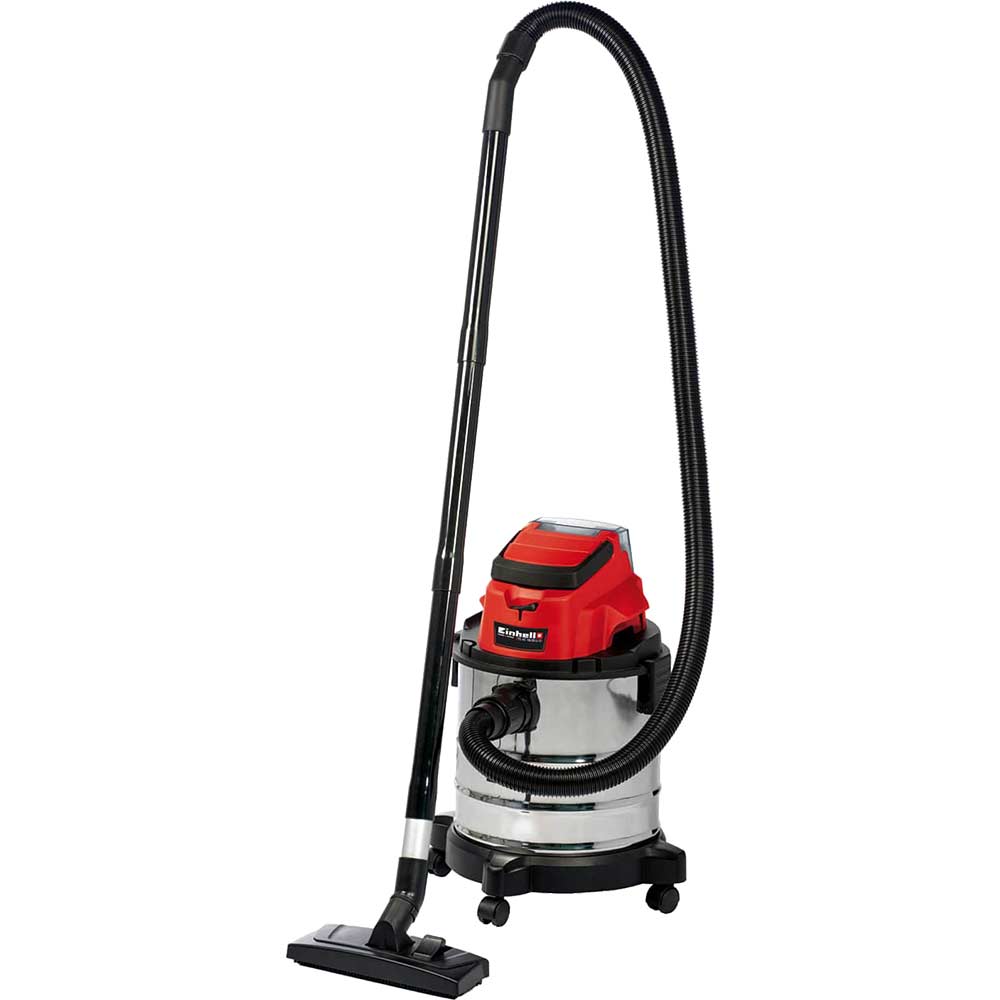 Einhell TC-VC 18/20 Li S 18v Cordless Stainless Steel Wet and Dry Vacuum Cleaner 20L No Batteries No Charger No Case