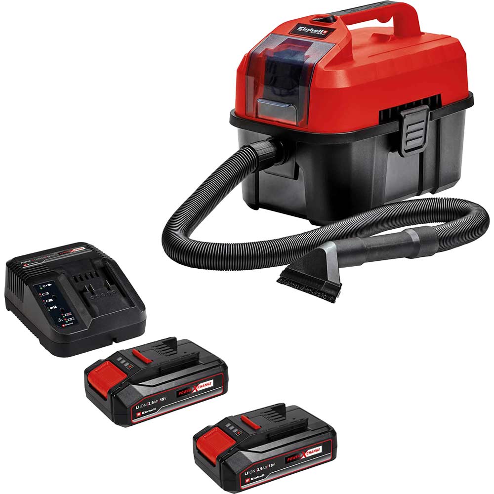 Einhell TE-VC 18/10 Li 18v Cordless Mini Wet and Dry Vacuum Cleaner 10L 2 x 2.5ah Li-ion Charger No Case