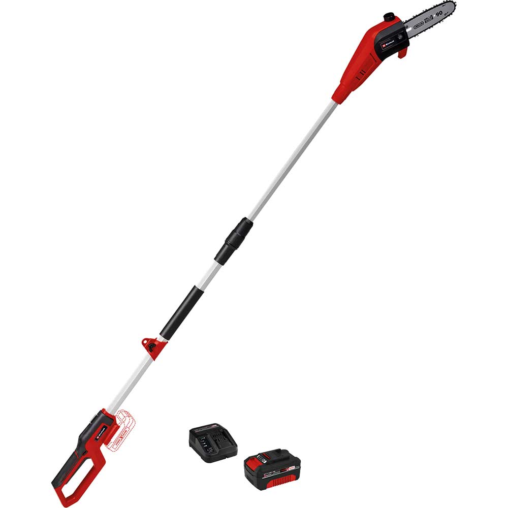 Einhell GC-LC 18/20 Li T 18v Cordless Pole Tree Pruner 200mm 1 x 4ah Li-ion Charger