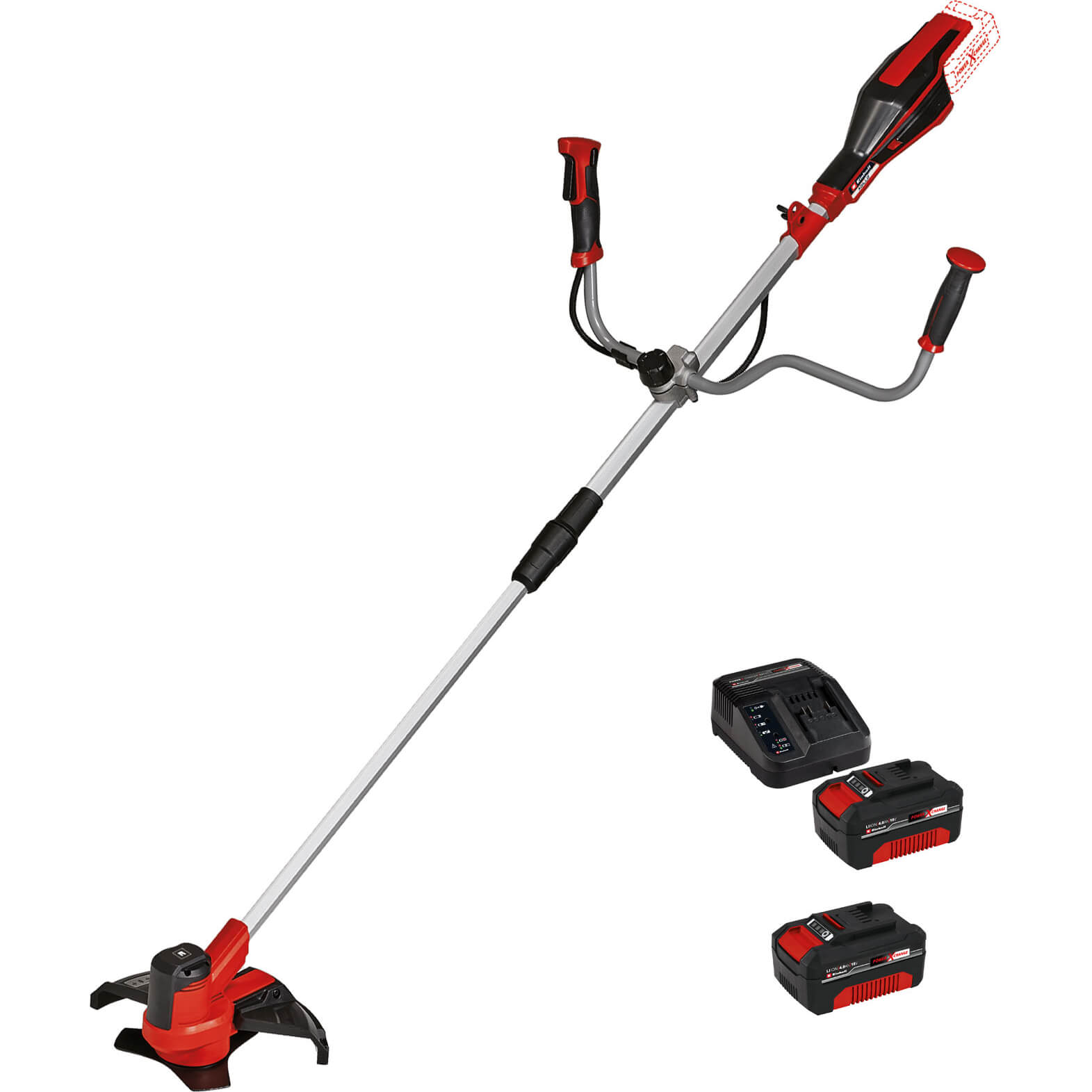 Image of Einhell AGILLO 18/200 18v Cordless Split Shaft Brush Cutter and Line Trimmer 200/300mm 2 x 4ah Li-ion Charger