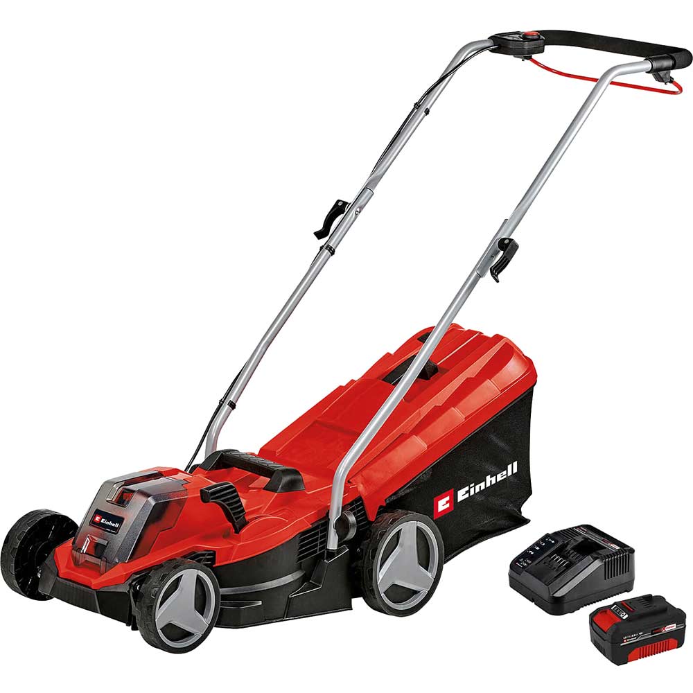 Einhell GE-CM 18/33 Li 18v Cordless Brushless Lawnmower 330mm 1 x 4ah Li-ion Charger