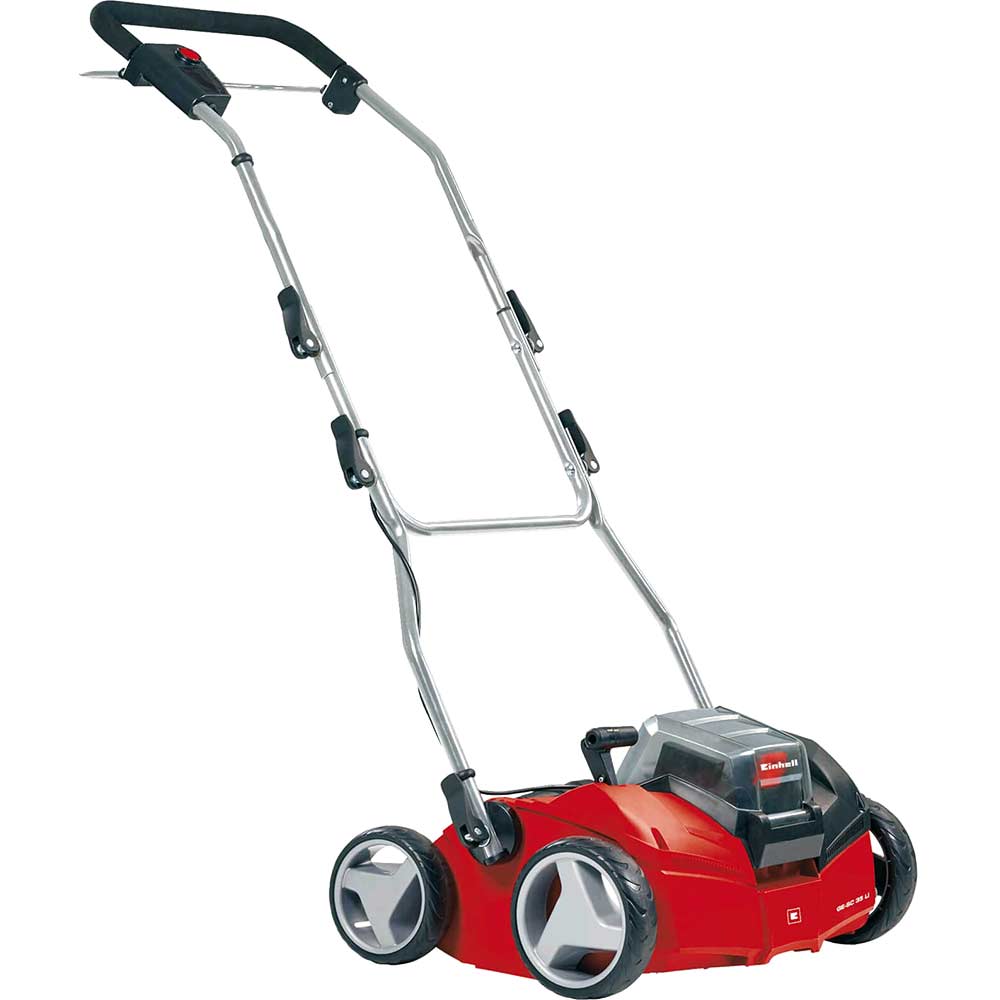 Einhell GE-SC 35/1 Li 36v Cordless Brushless 2 in 1 Lawnraker and Scarifier 350mm (Uses 2 x 18v) No Batteries No Charger