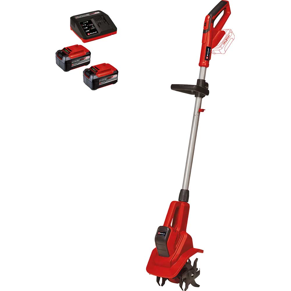 Einhell GE-CR 18/20 Li E 18v Cordless Tiller 200mm 2 x 5.2ah Li-ion Charger