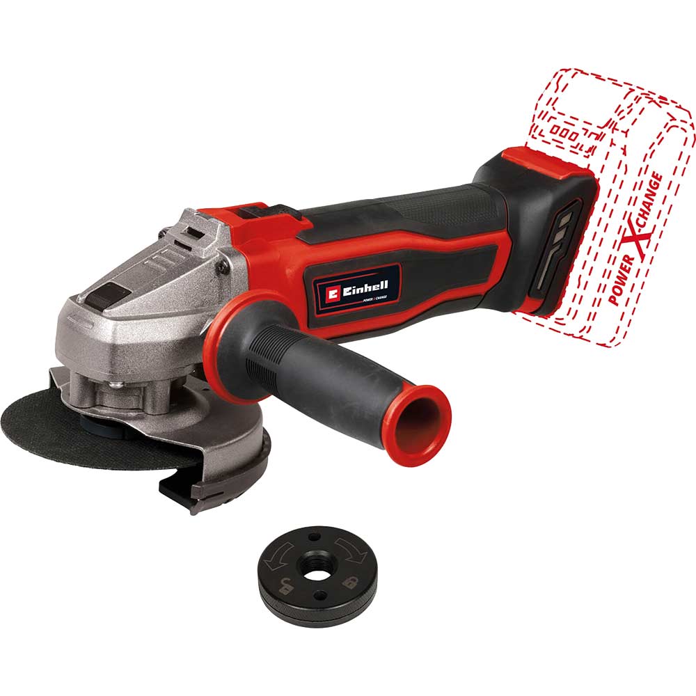 Einhell TE-AG 18/115 Q Li 18v Cordless Quick Fix Angle Grinder 115mm No Batteries No Charger No Case