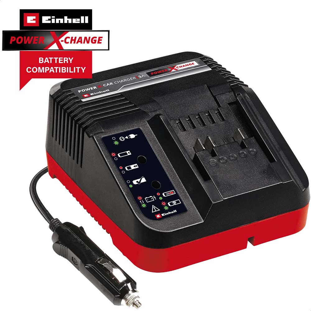 Einhell Genuine 12v Car Charger for 18v Power X-Change Batteries