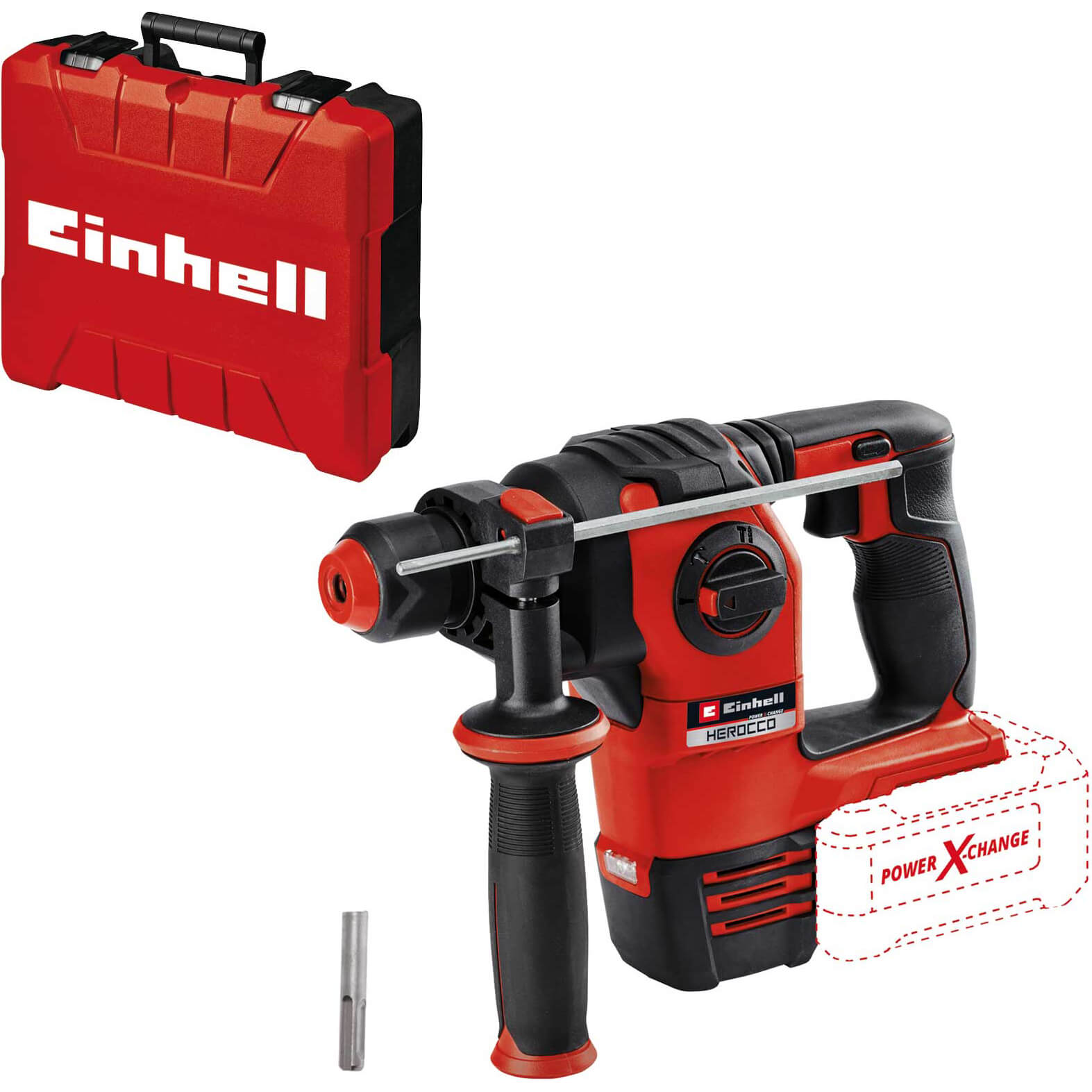 Image of Einhell HEROCCO 18v Cordless Brushless SDS Plus Rotary Hammer Drill No Batteries No Charger Case