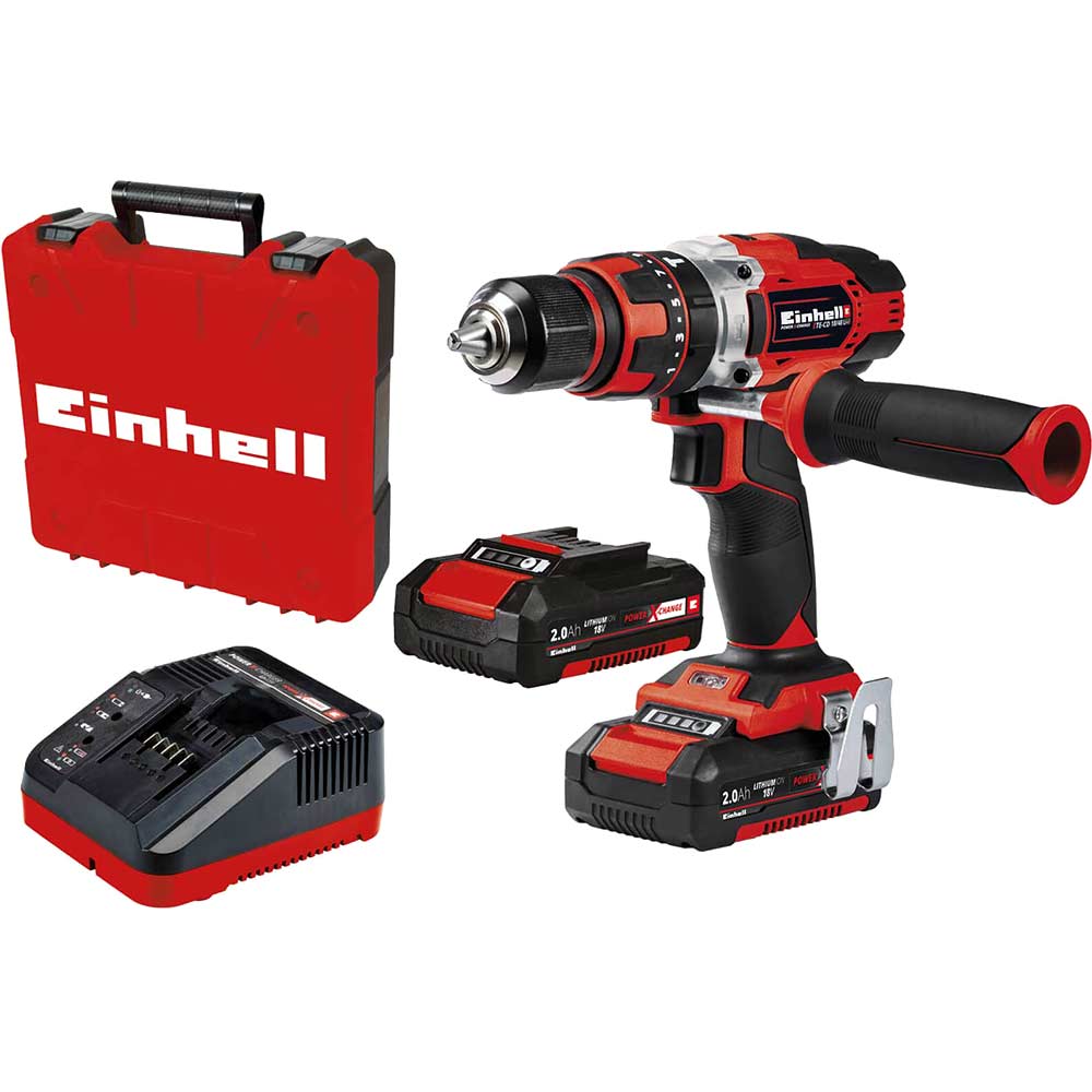 Photo of Einhell Te-cd 18/48 Li-i 18v Cordless Combi Drill 2 X 2ah Li-ion Charger Case