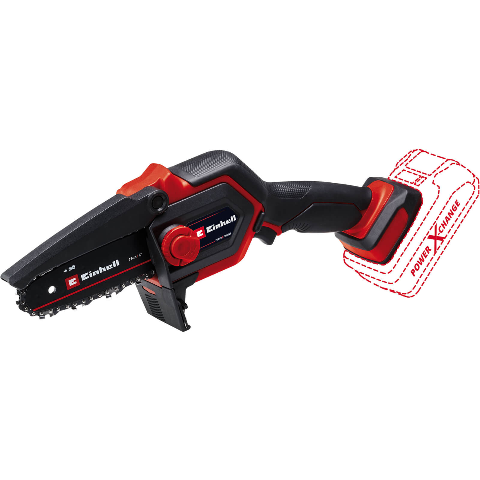 Einhell GE-PS 18/15 Li BL 18v Cordless Mini Pruning Chainsaw 130mm No Batteries No Charger