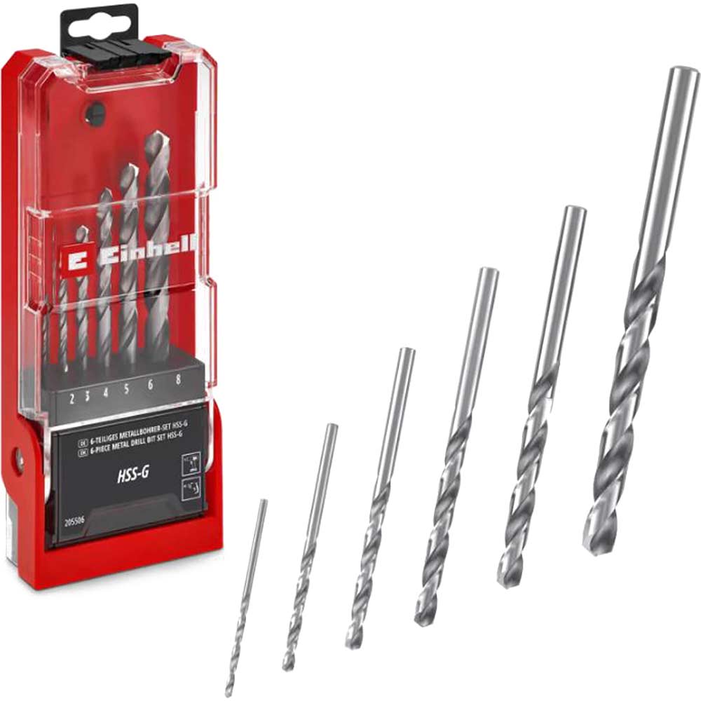 thumbnail image 2 of Heller 6-Piece HSS Co Cobalt Twist Drill Bit Set – 2mm To 8mm – German Quality 2 of 3