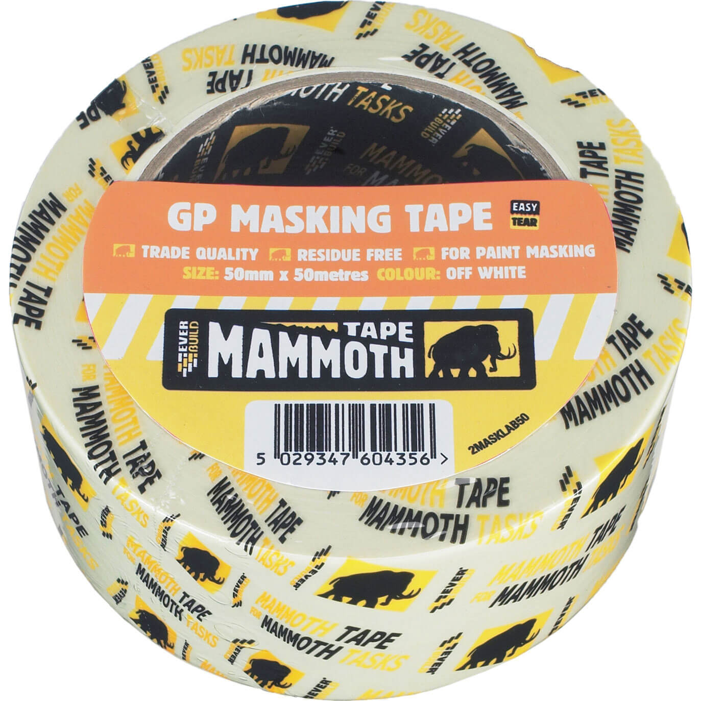 Image of Everbuild Mammoth Retail Masking Tape 19mm x 50m