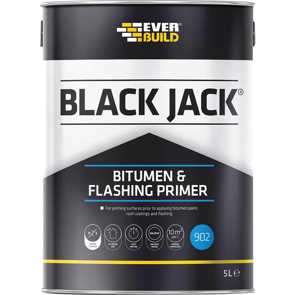 Image of Everbuild Black Jack 902 Bitumen and Flashing Primer 5l