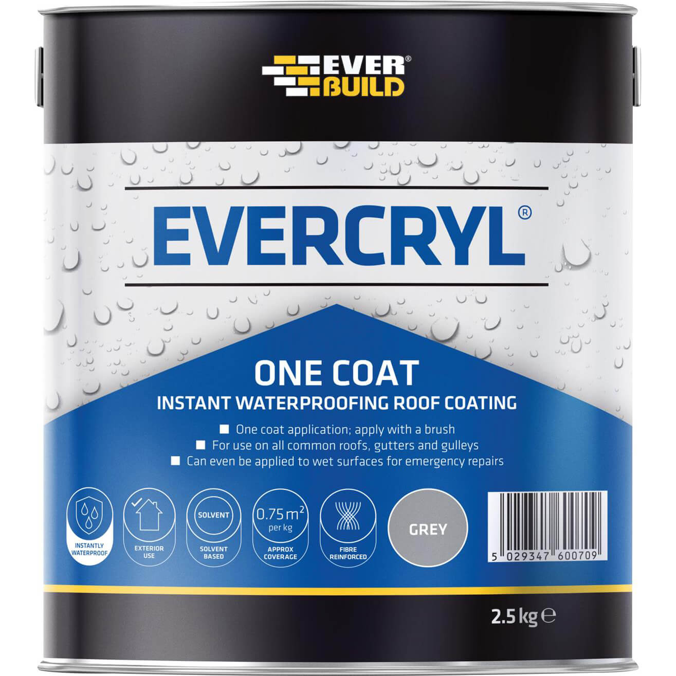 Image of Everbuild Evercryl One Coat Grey 2.5kg