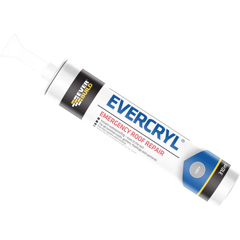 Photo of Everbuild Evercryl Emergency Roof Repair Cartridge Grey 310ml
