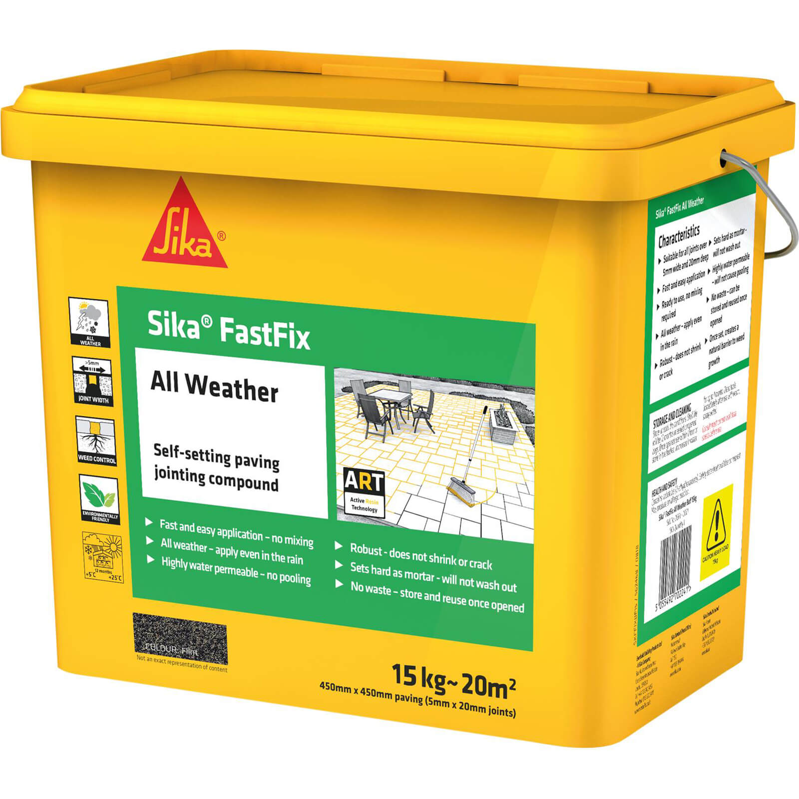 Everbuild Sika Fastfix All Weather Patio Jointing Compound Flint 15 Kg