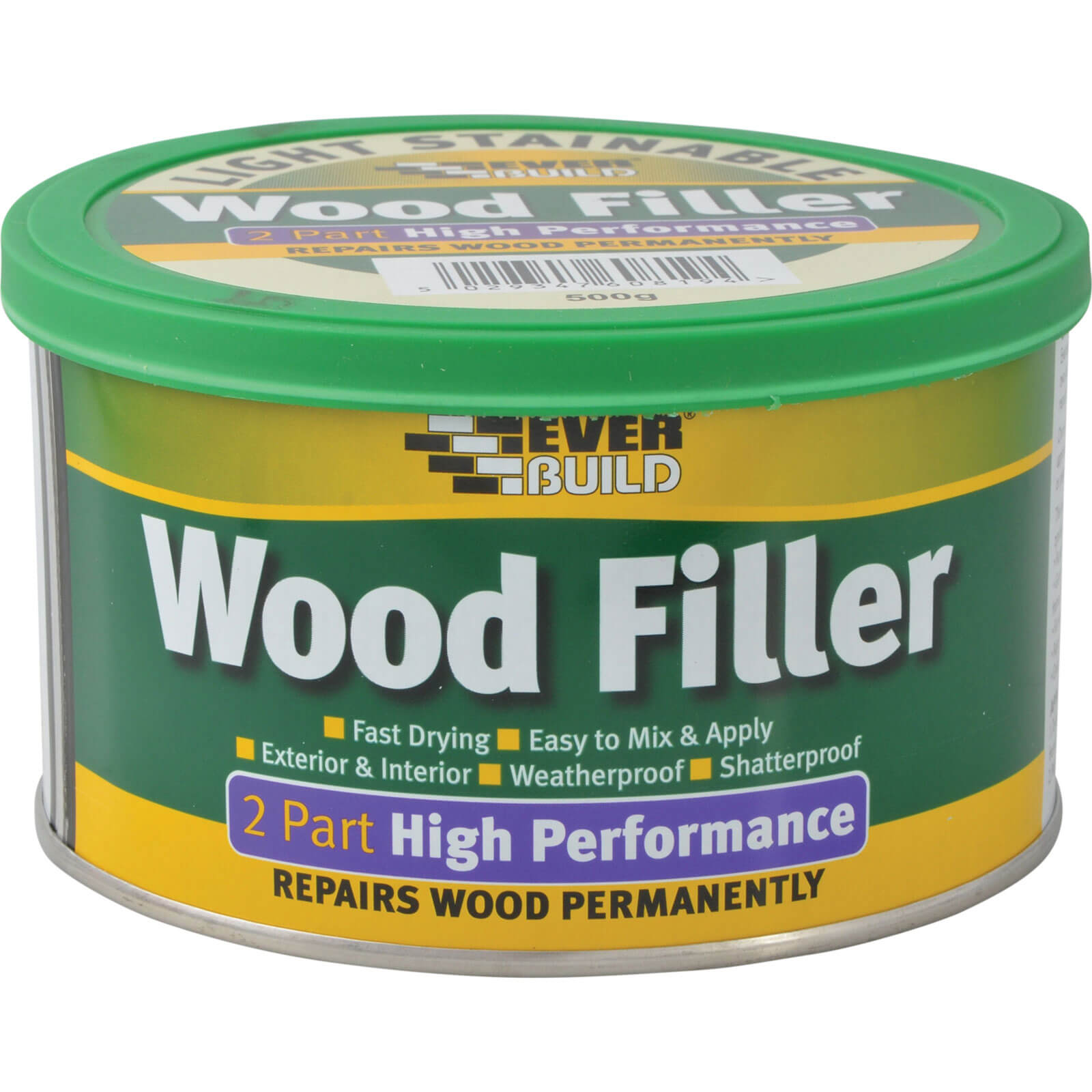 Image of Everbuild 2-Part High-Performance Wood Filler Light Stainable 500g