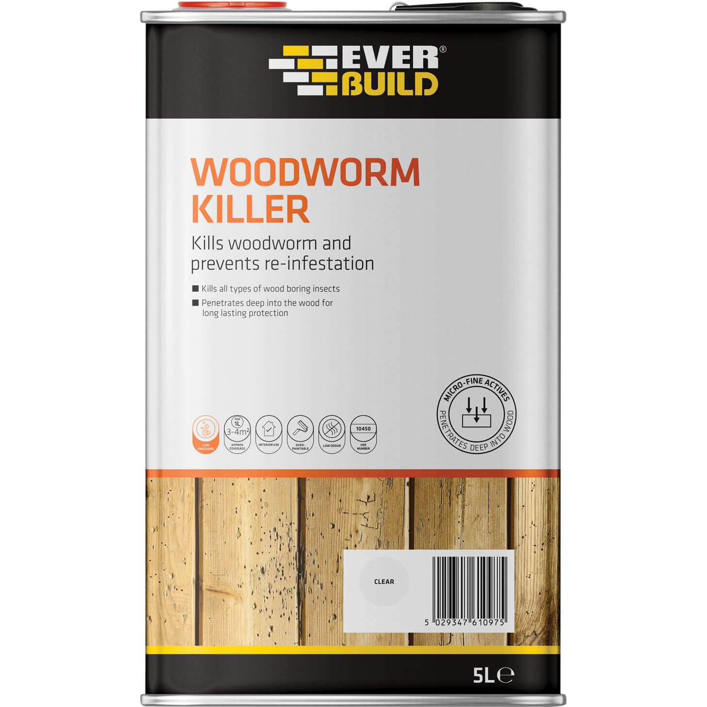 Image of Everbuild Lumberjack Woodworm Killer 5l