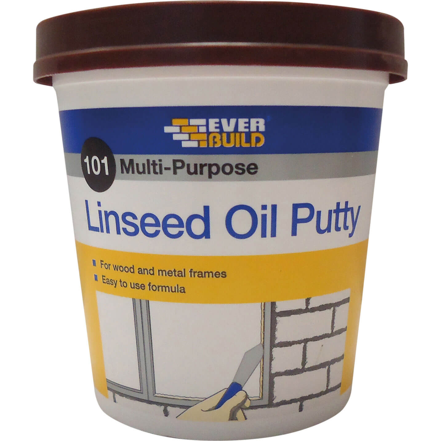 Image of Everbuild Multi Purpose Linseed Oil Putty Brown 1000g