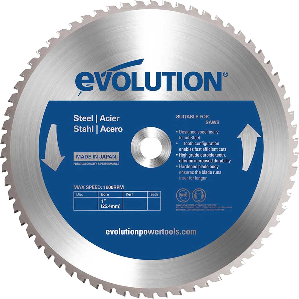 Photo of Evolution Mild Steel Cutting Saw Blade 305mm 60t 25.4mm