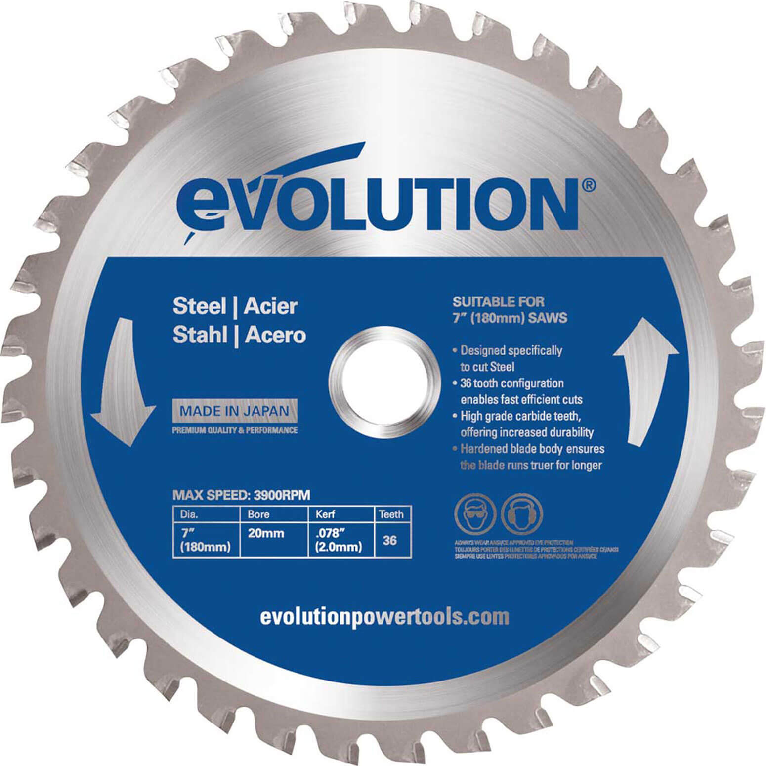 Photo of Evolution Thin Steel Cutting Saw Blade 355mm 90t 25.4mm